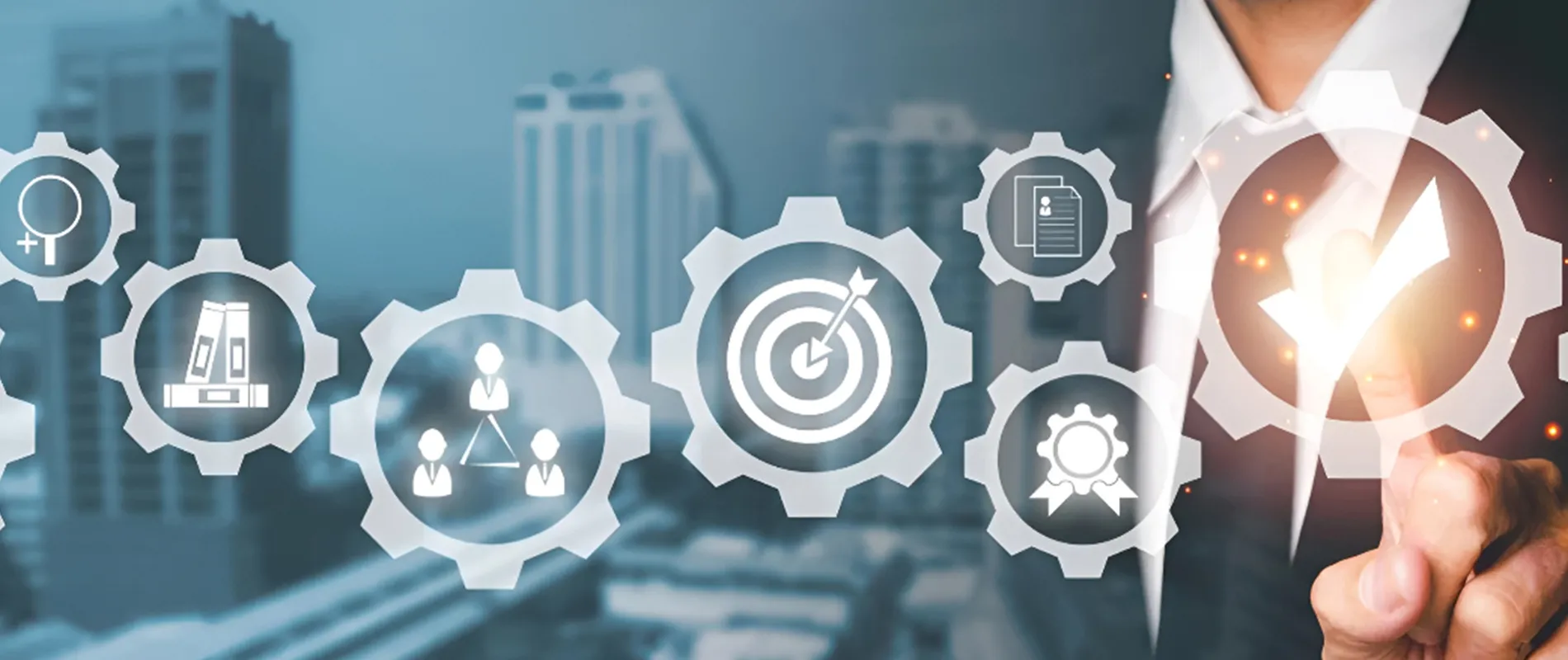 ISO consulting services and quality management certification concept for businesses.