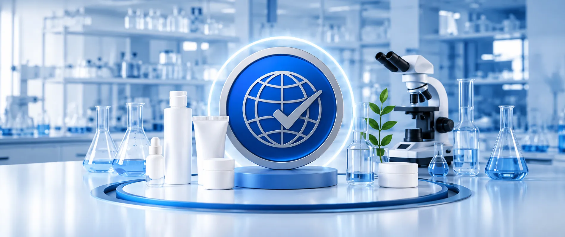 Quality assurance team implementing ISO 22716 certification in Saudi Arabia with GMP compliance, cosmetic manufacturing processes, documentation, and quality control inspection.