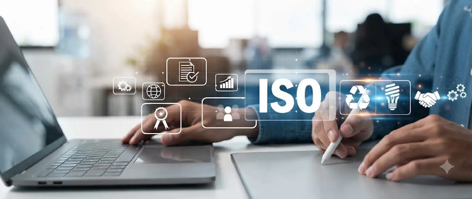 Multi-site company team reviewing ISO 45001 certification and occupational health and safety requirements in Saudi Arabia.
