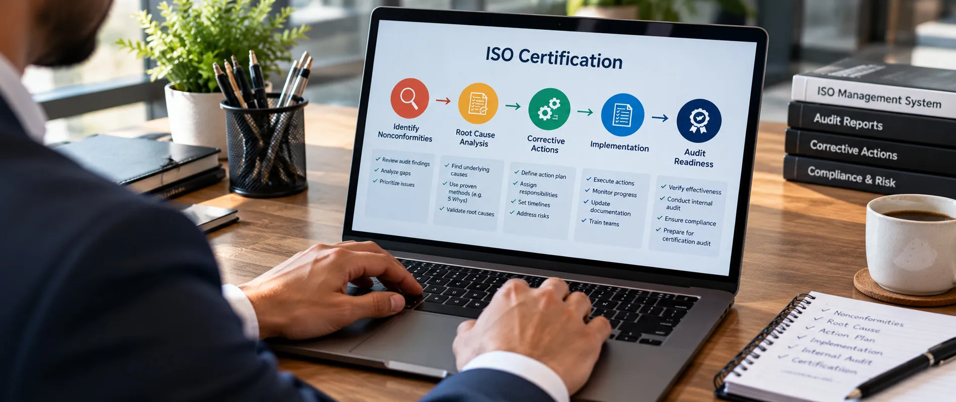 Companies preparing for ISO certification after identifying nonconformities