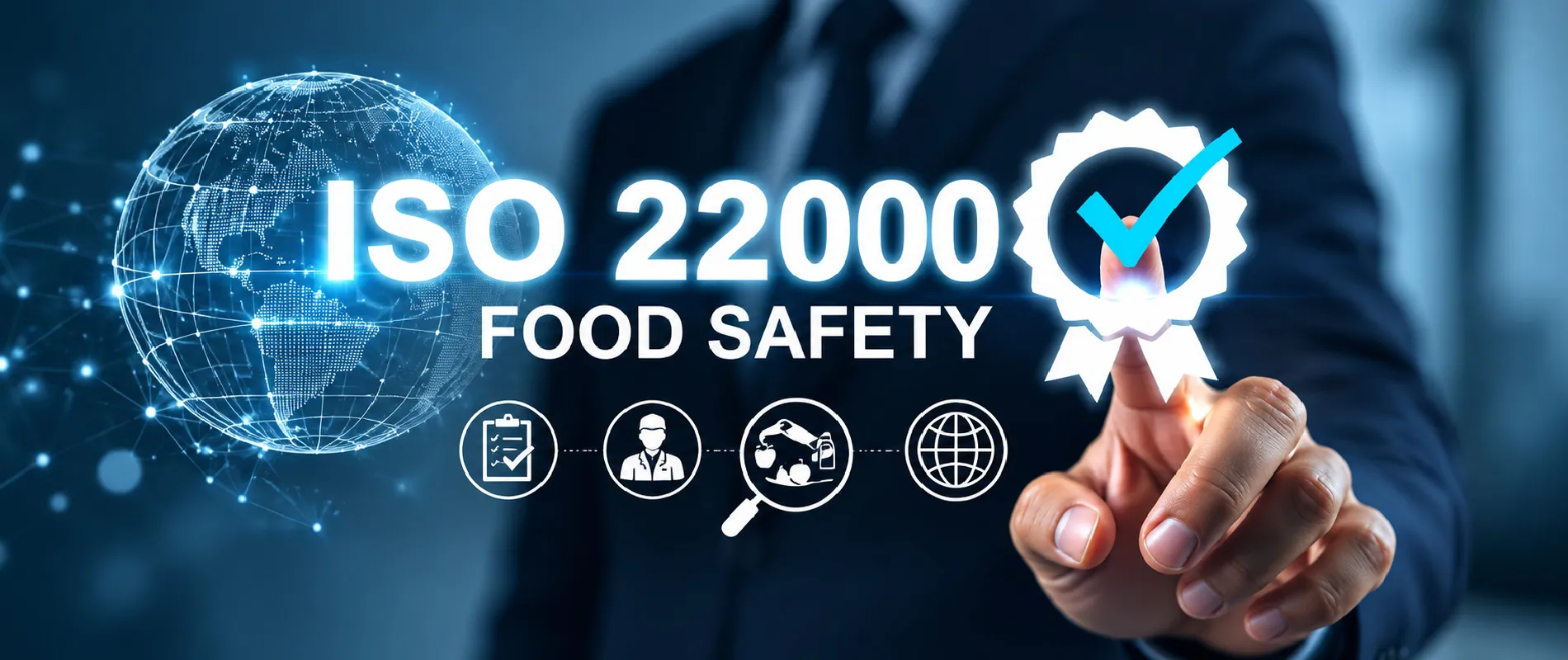 Business team preparing for ISO 22000 certification support while transitioning from HACCP food safety practices.